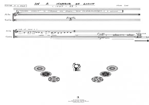 Furore Edition In a mirror of light Ensemble Partitur schwer
