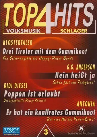 Studio-Verlag Rudi Seifert 4 Top Hits 3 Noten C-Stimme B-Ware