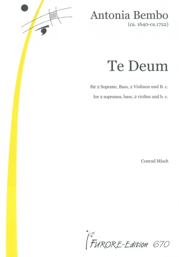 Furore Edition Te deum Noten 2 Soprane Bass Continuo