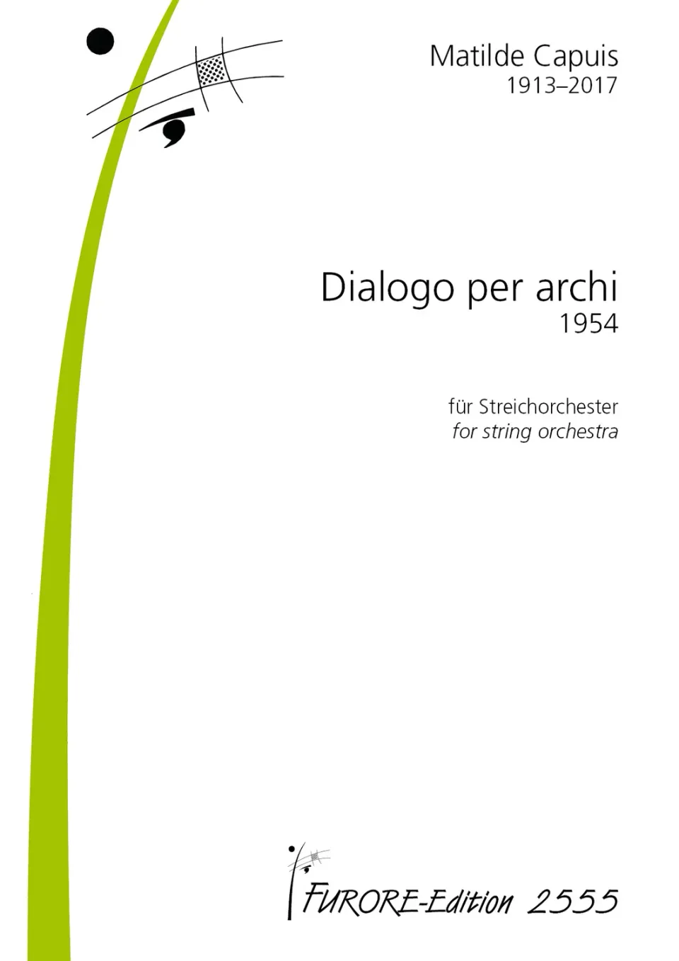 Furore Edition Dialogo für Streichorchester Mietmaterial