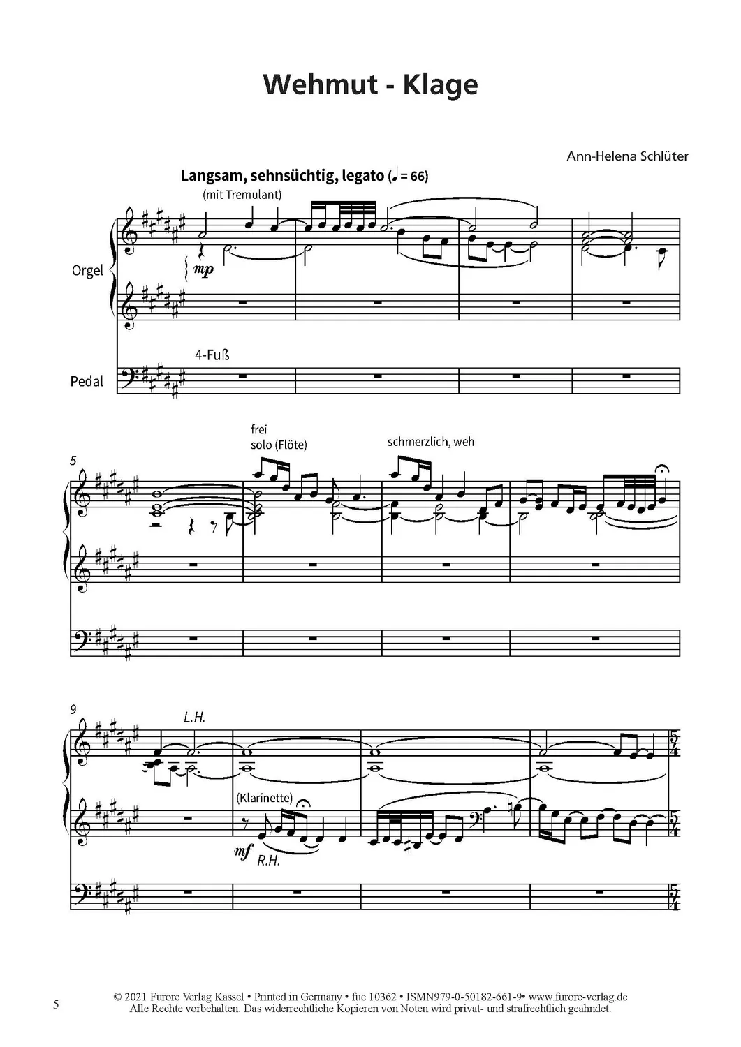 Furore Edition Wehmut op. 517 Zimbelstern op. 798 Noten