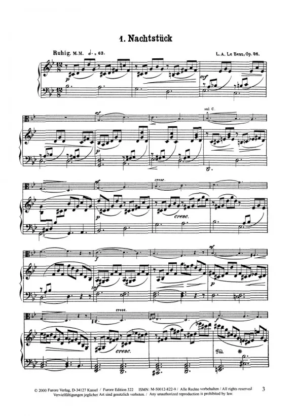 Furore Edition Drei Stücke für Viola mit Klavierbegleitung Noten