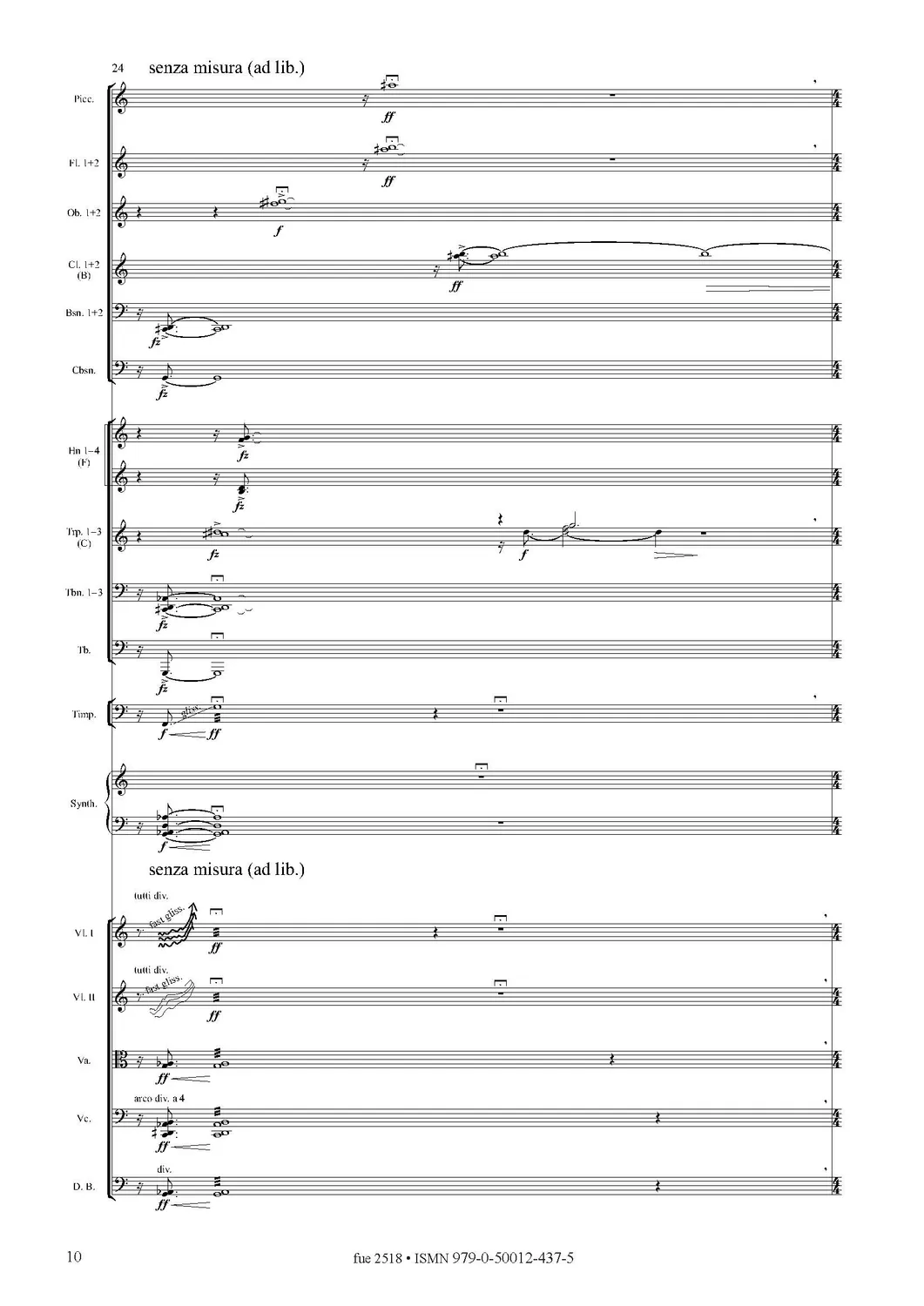 Furore Edition Soundtrack for a Dark Street Orchesterpartitur