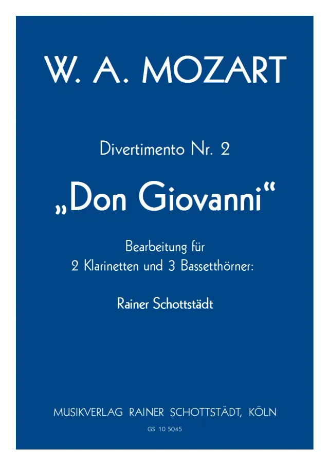 Musikverlag Rainer Schottstädt Divertimento Don Giovanni Nr. 2 Noten