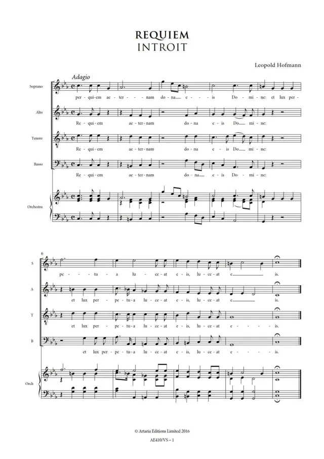 Artaria AE410/VS Requiem c-moll Klavierauszug