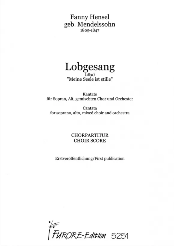 Furore Edition Lobgesang Kantate Noten gemischter Chor Orchester