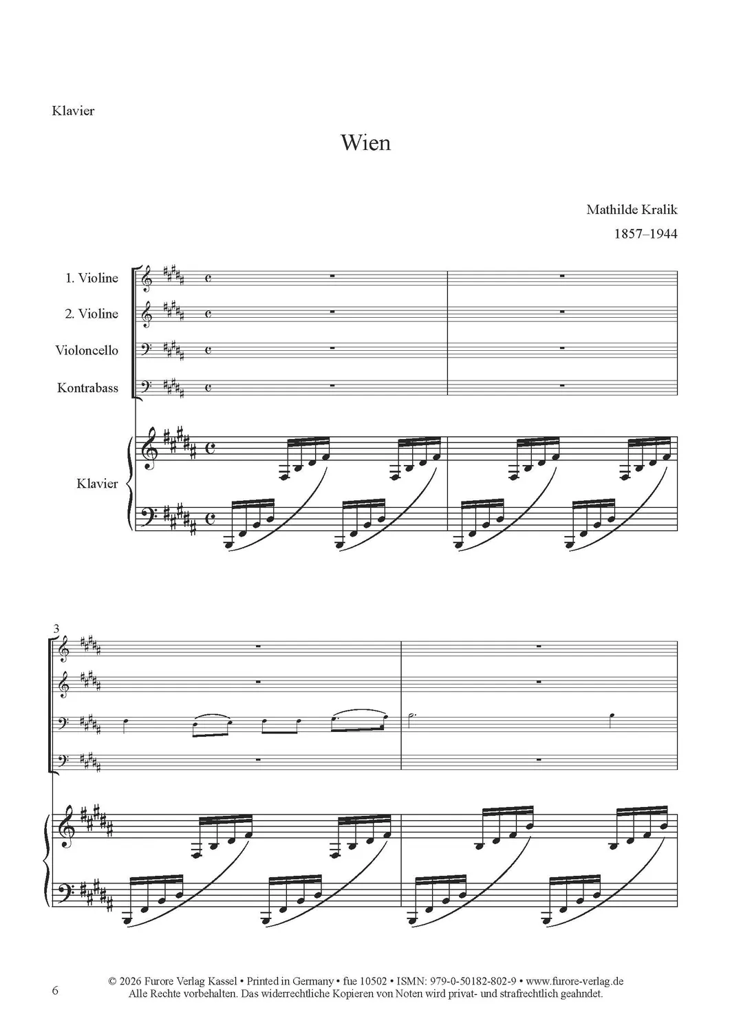 Furore Edition Tanzmusik aus Wien Noten für Salonorchester