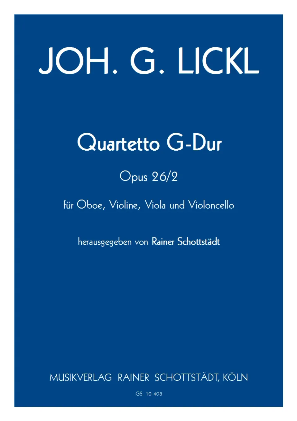 Schottstädt Quartetto G-Dur op. 26/2 Noten Oboe Streichtrio
