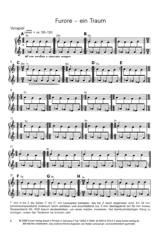 Furore Edition Ein Traum Klaviernoten Klavier solo
