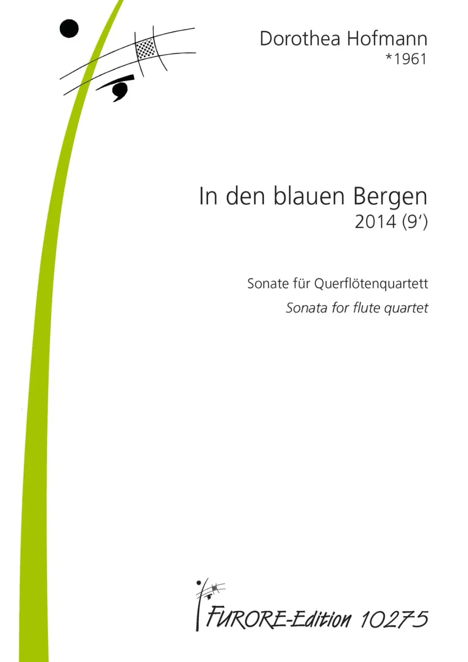 Furore Edition In den blauen Bergen Querflötenquartett Noten