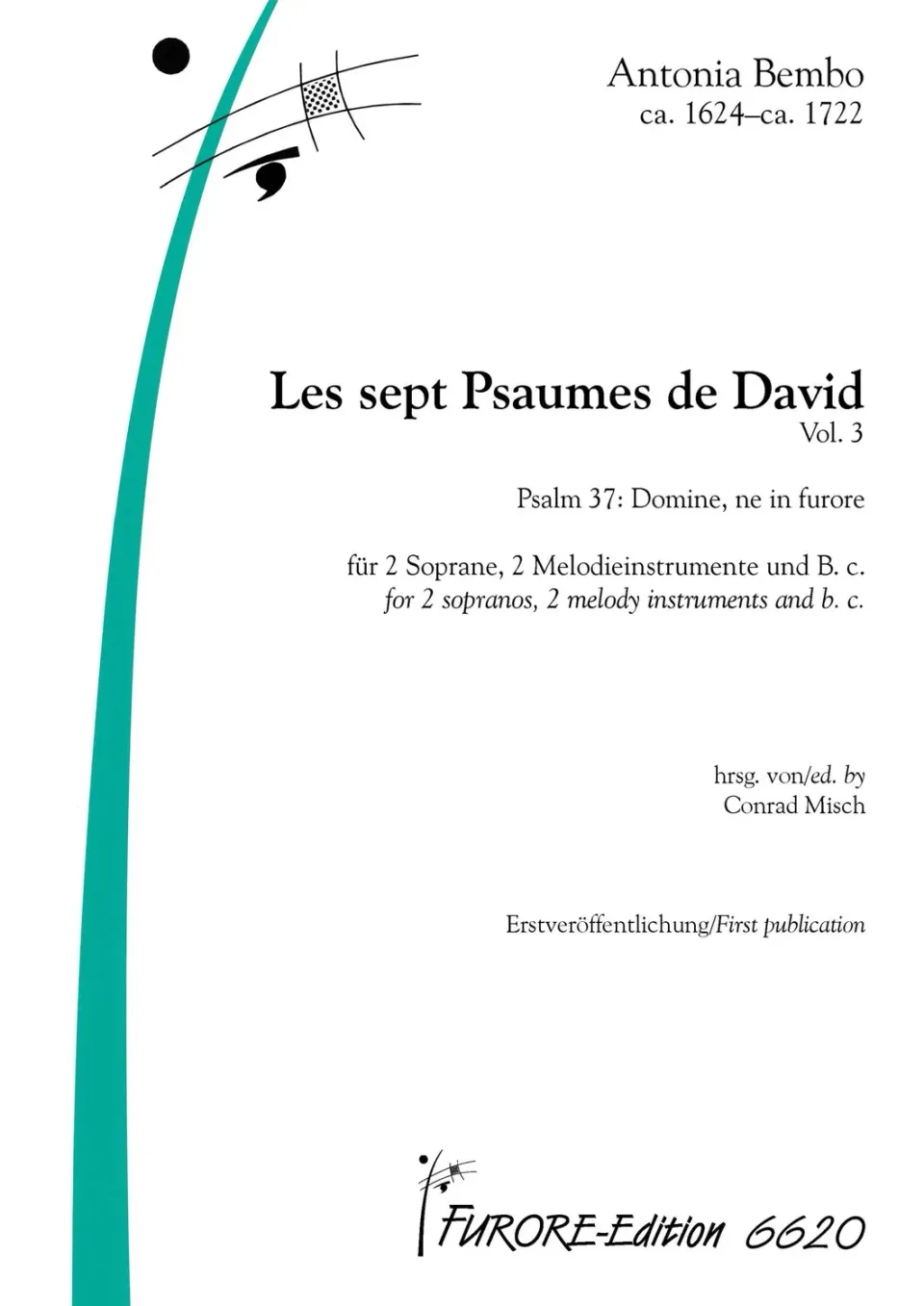 Furore Edition Les sept Psaumes de David Vol. 3 Psalm XXXVII Noten