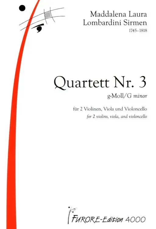 Furore Edition Streichquartett Nr. 3 g-Moll Partitur und Stimmen