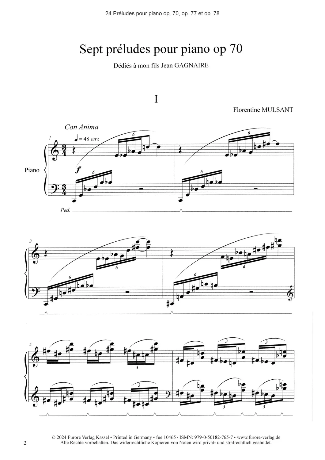 Furore Edition 24 Préludes op.70,77,78 Noten Klavier