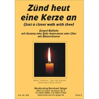 Studio-Verlag Rudi Seifert Zünd heut eine Kerze an Noten Blasorchester