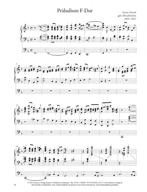 Furore Edition Für Mascha Orgelnoten solo Sammelband 76 S.