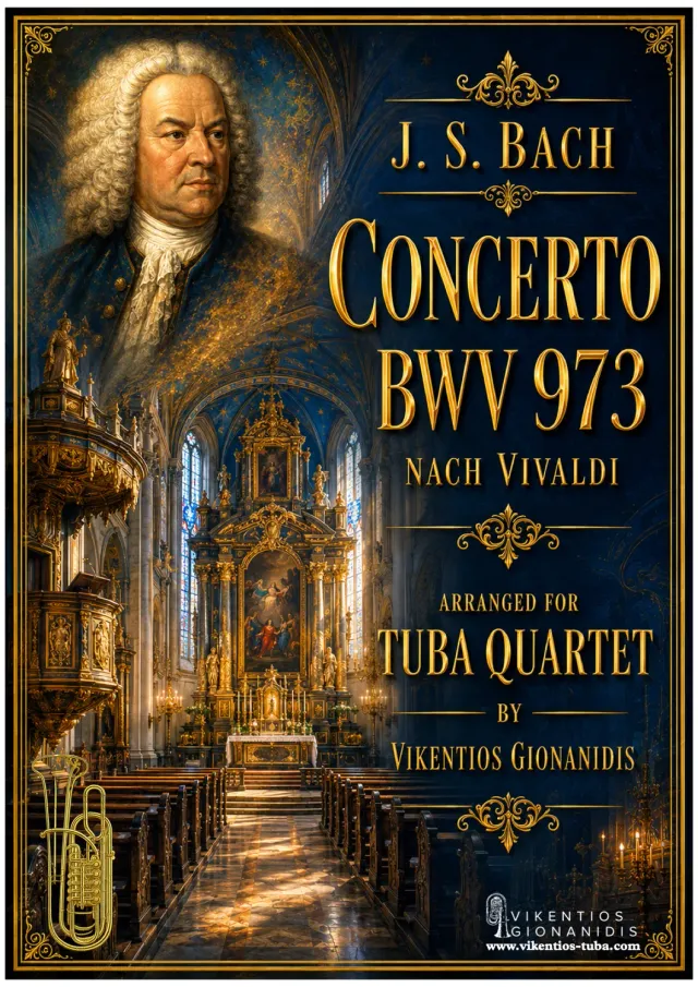 Vikentios Gionanidis Concerto BWV 972 Noten für Tubaquartett