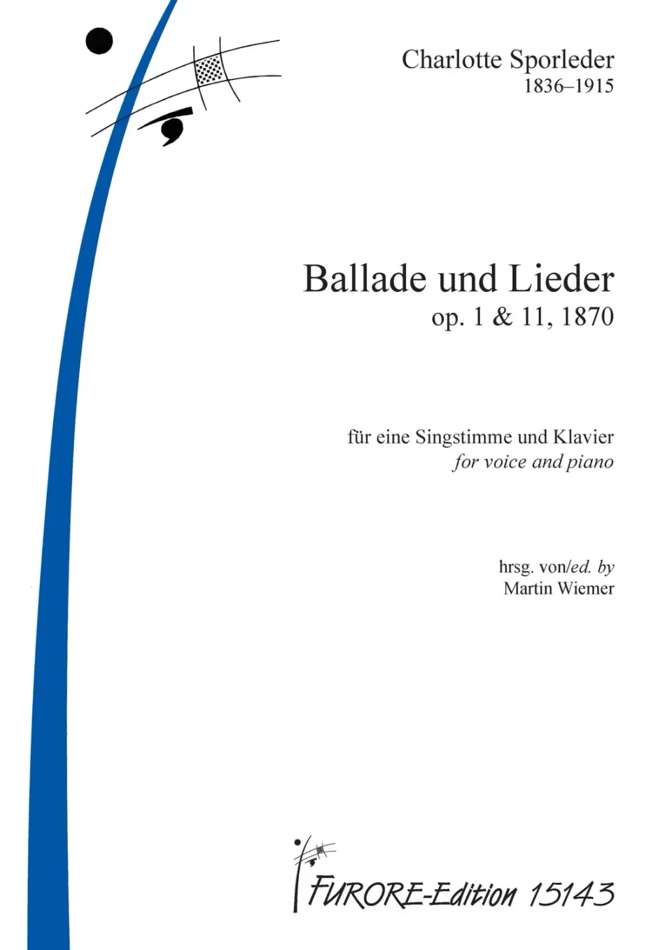 Furore Edition Ballad and Songs op.1 11 Gesang Klavier
