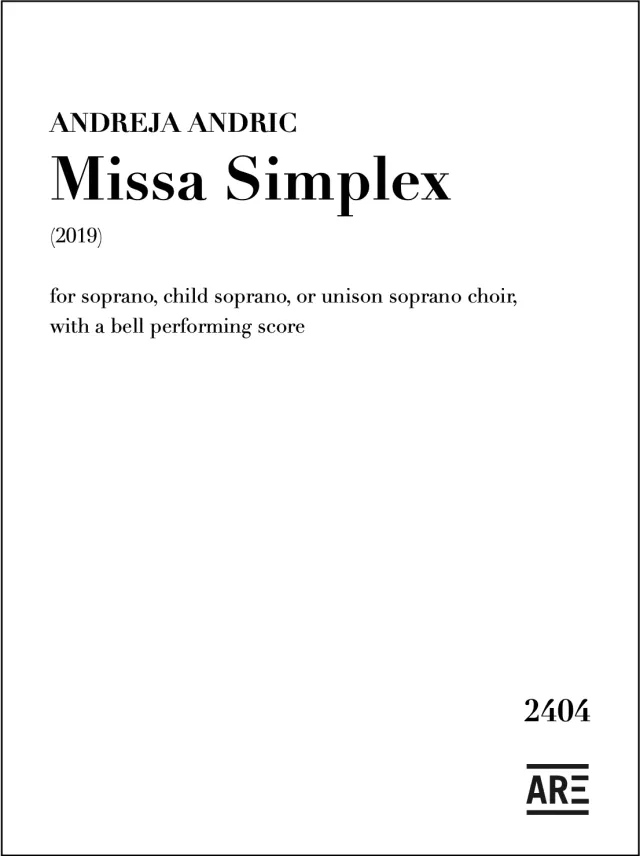 Are Musik Verlag Andric Missa Simplex Chornoten mit Glocke