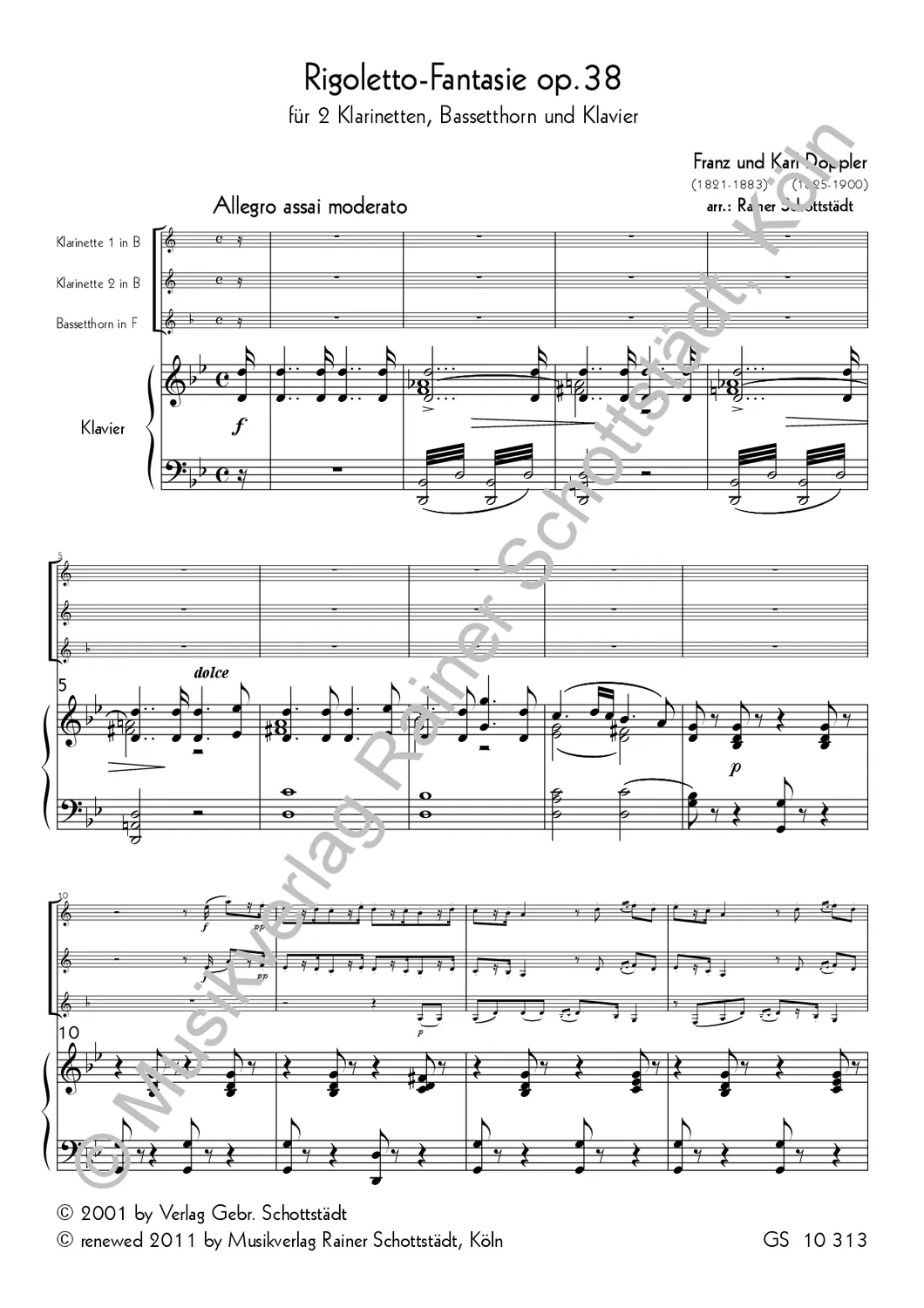 Musikverlag Rainer Schottstädt Rigoletto-Fantasie op.38 Noten
