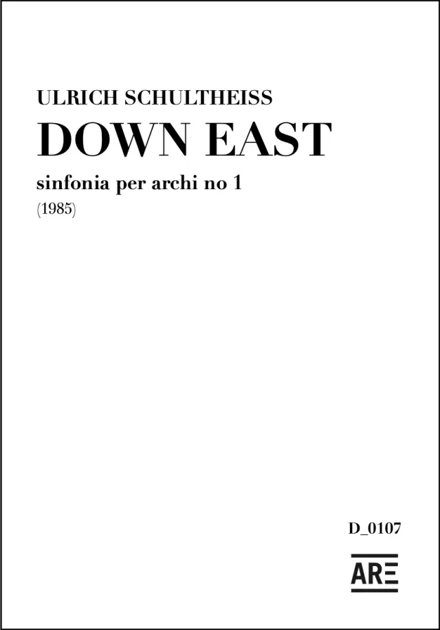 Are Musik Verlag DOWN EAST sinfonia per arch no 1 (1985) Partitur
