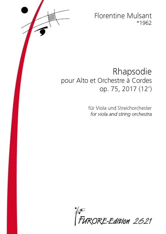Furore Edition Rhapsodie op.75 Bratschenoten Partitur Leihmaterial