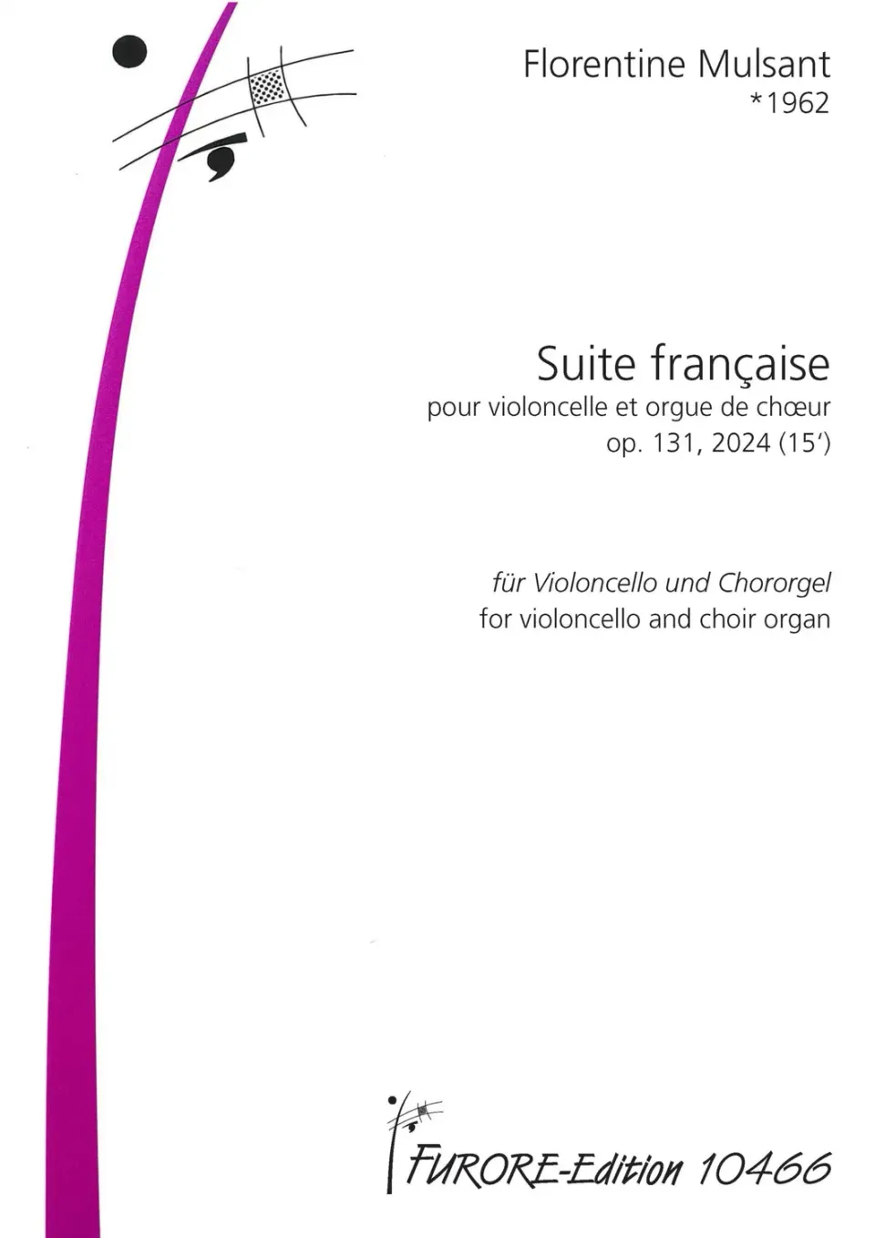 Furore Edition Suite française Violoncello Chororgel Noten