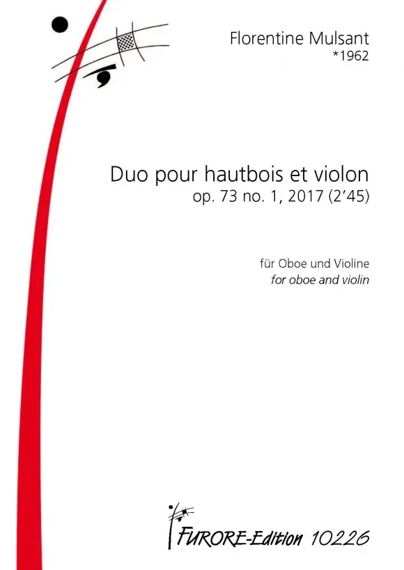 Furore Edition Duo op. 73 Nr. 1 Oboe Violine Noten