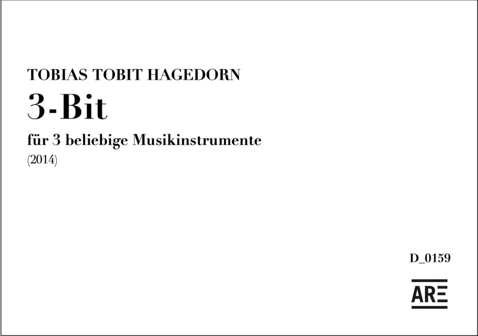 Are Musik Verlag 3-Bit für drei Instrumente Partitur