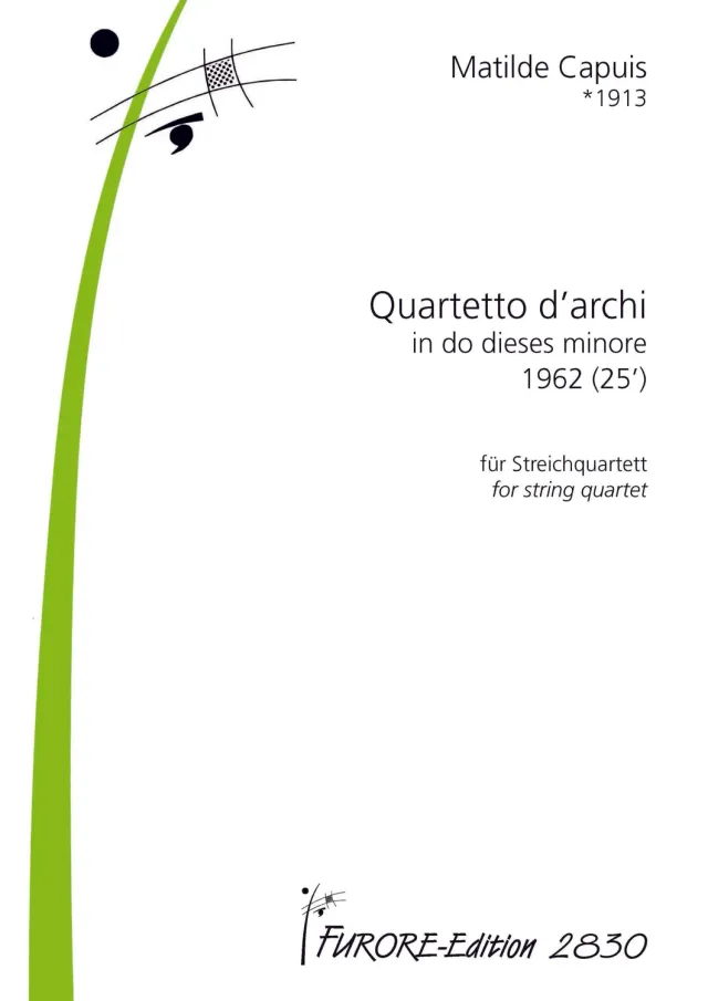 Furore Edition String Quartet c sharp minor Noten für Streichquartett