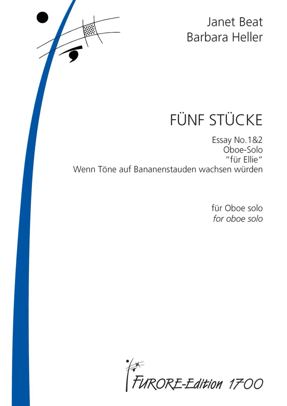 Furore Edition 5 Stücke für Oboe solo Partitur