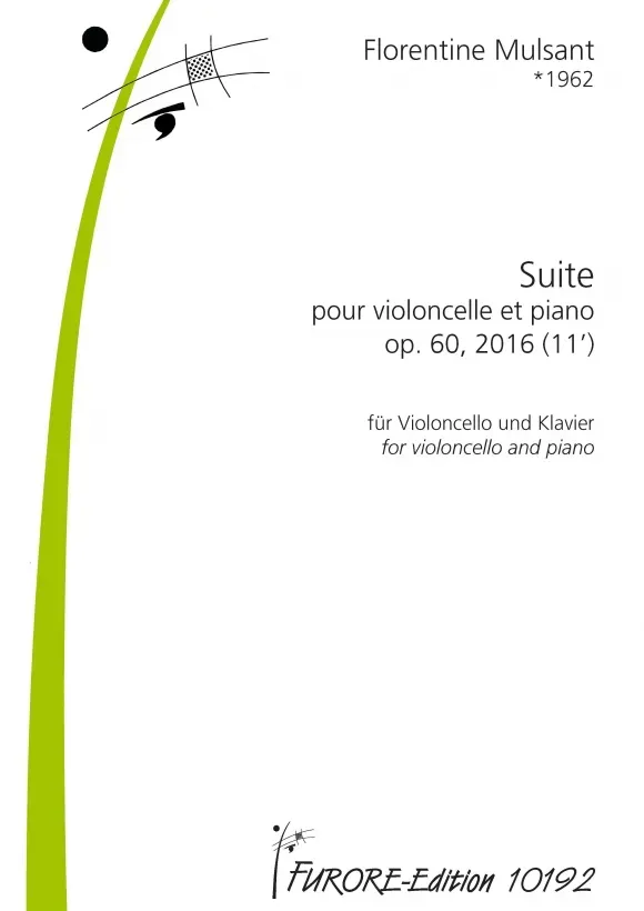Furore Edition Suite op. 60 Violoncello Klavier Partitur Stimmen