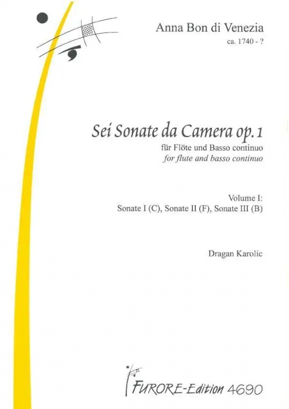 Furore Edition Flötensonaten op. 1 Vol. 1 Flöte Continuo