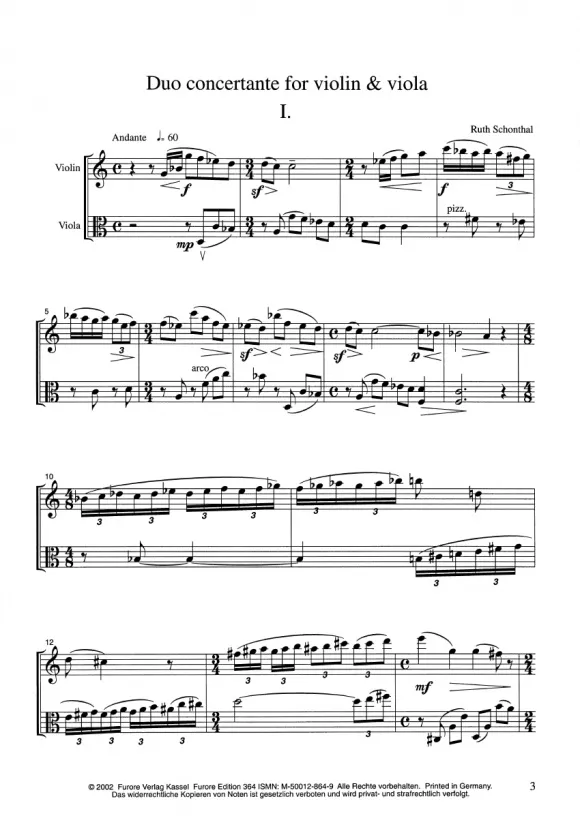 Furore Edition Two Duets Violine Viola Noten Unterricht