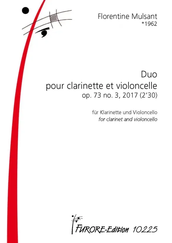 Furore Edition Duo Klarinette Violoncello op. 73 Nr. 3 Partitur