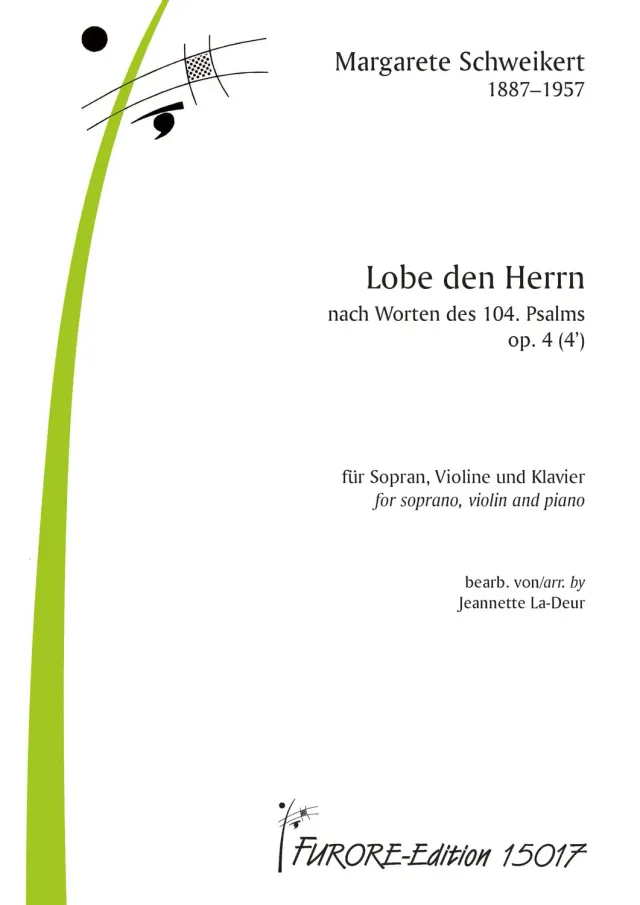 Furore Edition Lobe den Herrn op. 4 Noten Sopran Violine Klavier