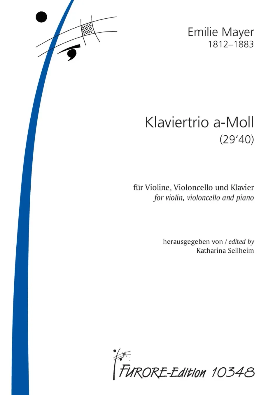 Furore Edition Piano trio in A minor Noten Violine Cello Klavier