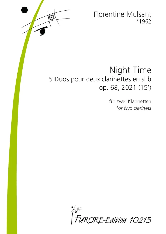 Furore Edition Night Time 5 Duos op. 68 Noten 2 Klarinetten