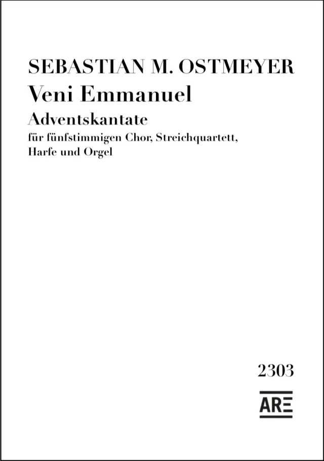 Are Musik Verlag Ostmeyer Veni Emmanuel Noten Chor Streicher