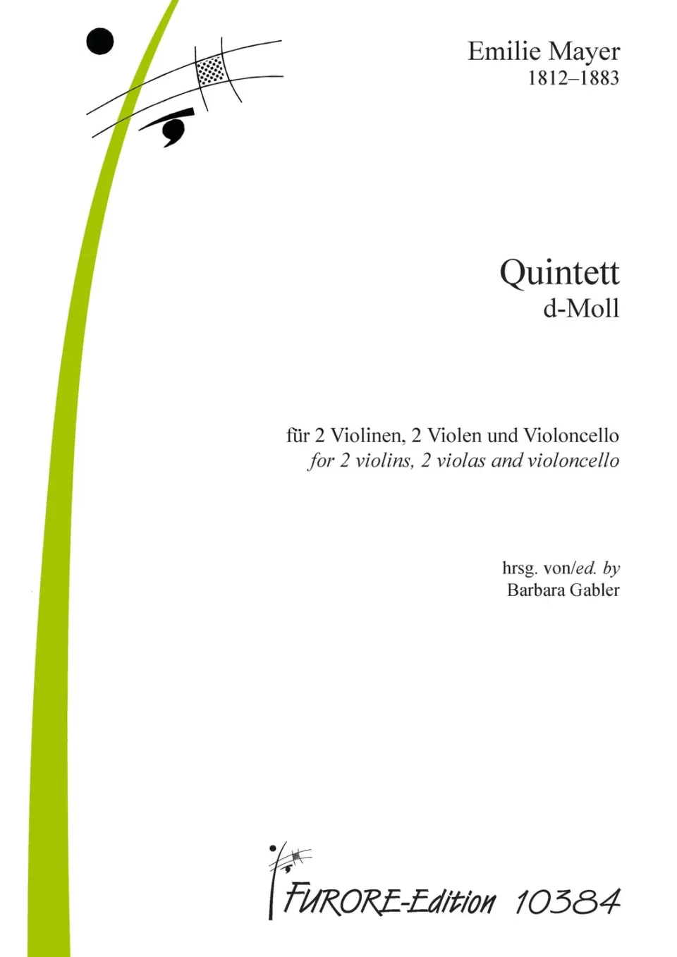 Furore Edition Quintett d-Moll Noten Streichquintett