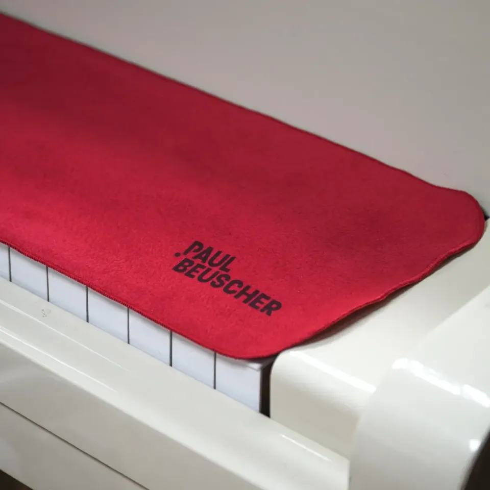 Paul Beuscher Couvre Clavier Klavierabdeckung, rot, Filz