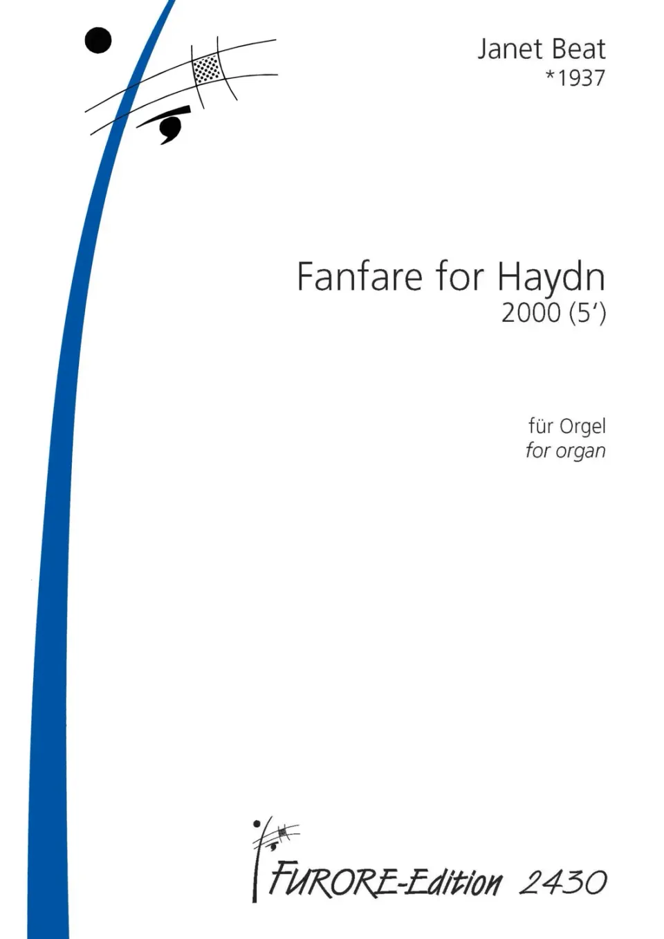 Furore Edition Fanfare for Haydn Partitur für Orgel