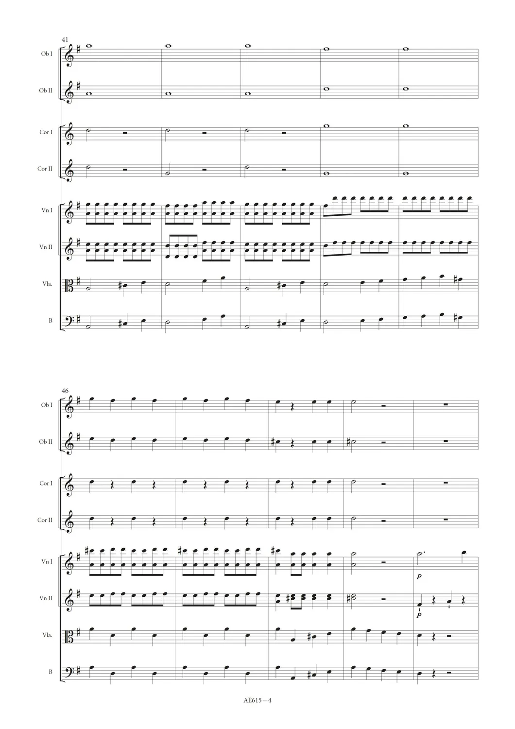 Artaria Saint-Georges Symphony in G major, Op. 11 No. 1 Noten
