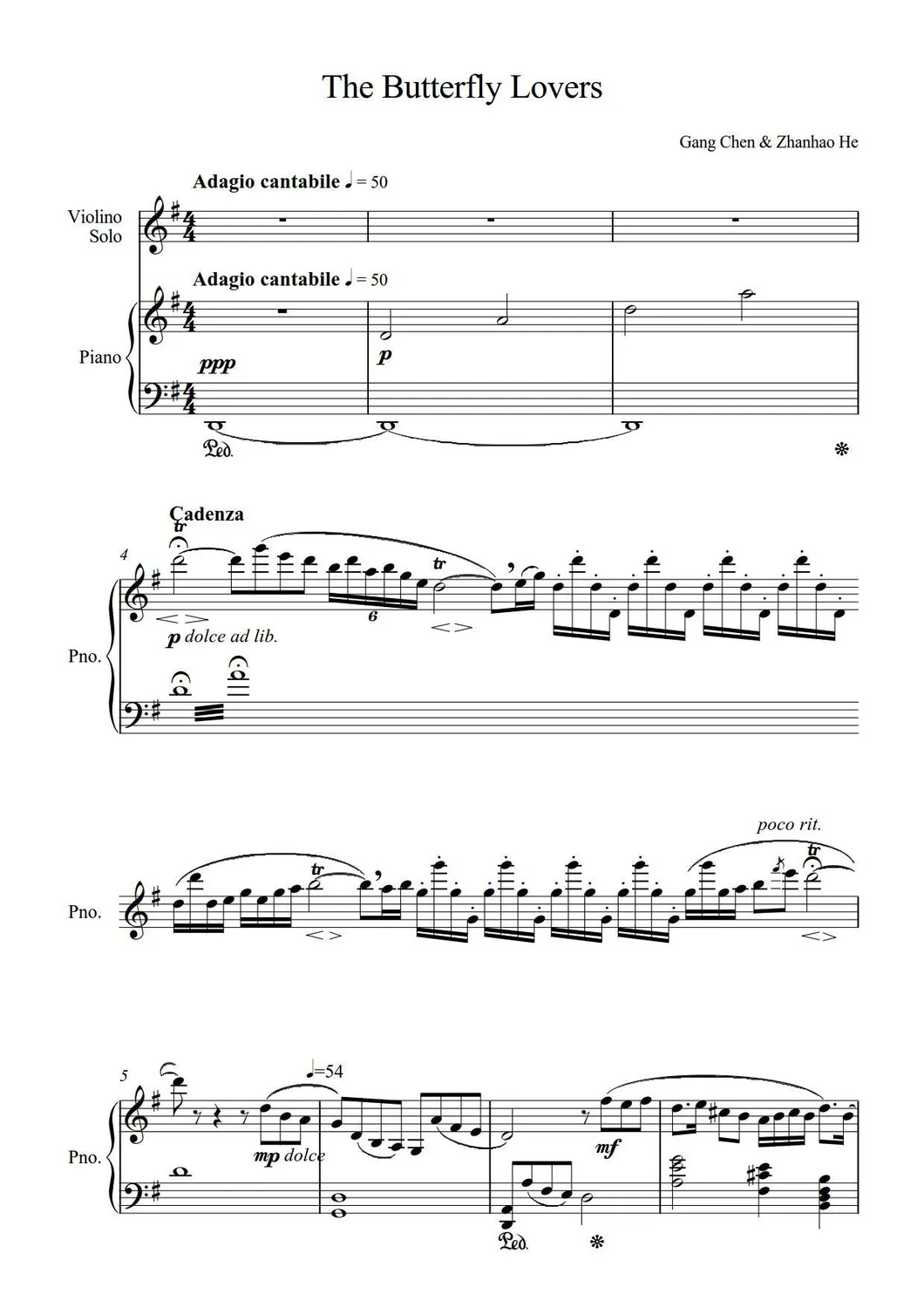 Artaria Butterfly Lovers Violinkonzert AEGC12