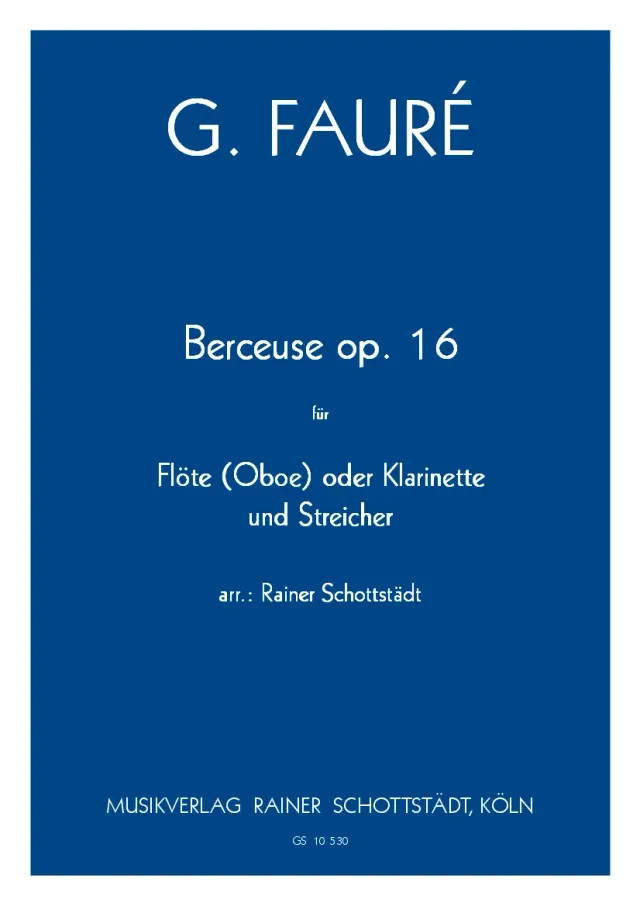 Musikverlag Rainer Schottstädt Berceuse op.16 Noten Solo Streichquartett