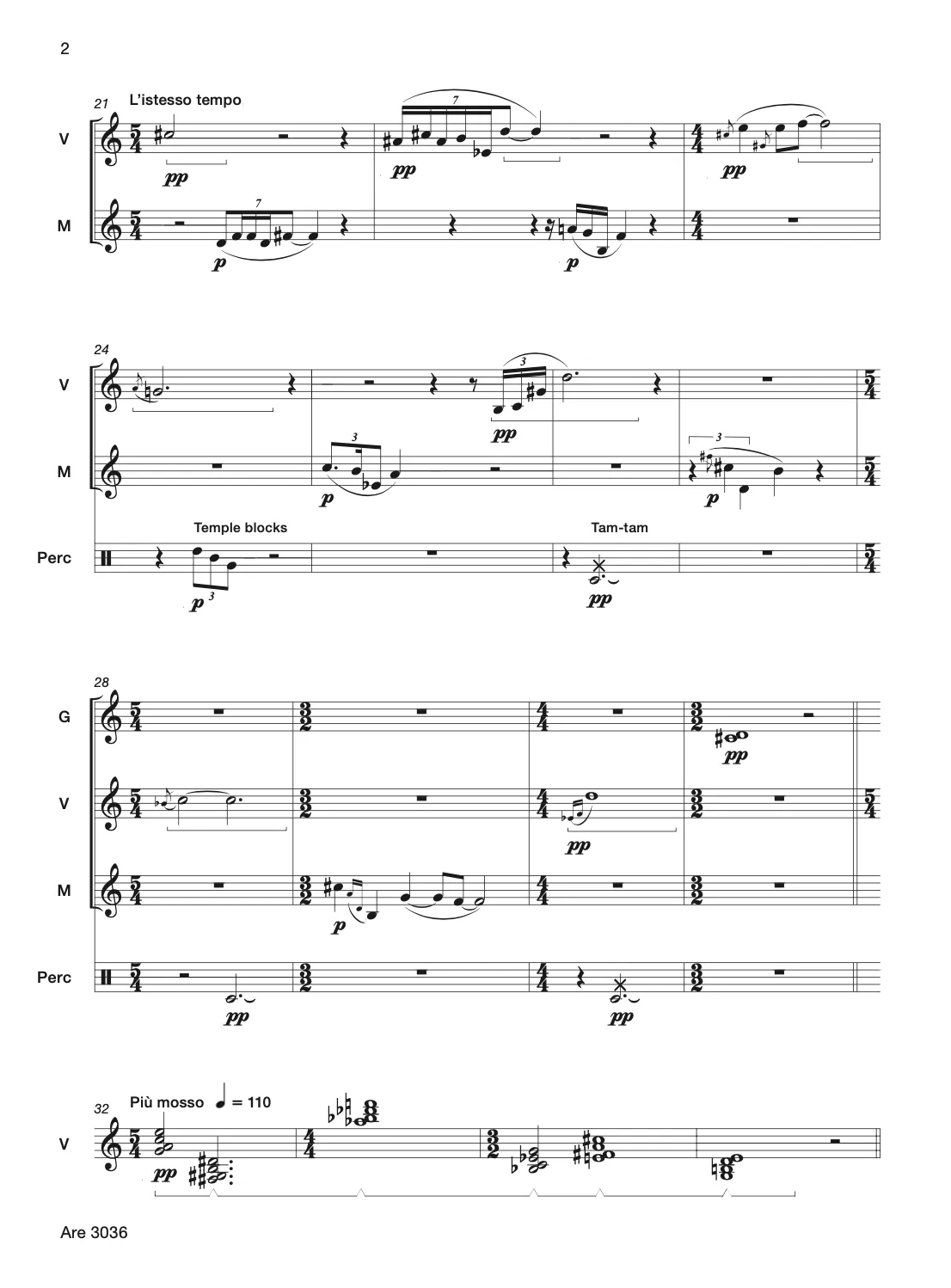 Are Musik Verlag Thomas Cage 3 Schlagzeugnoten solo