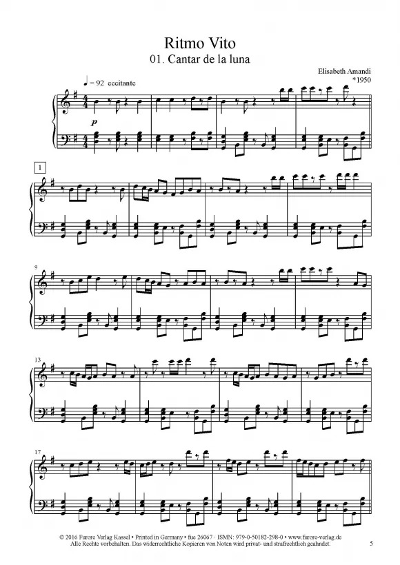 Furore Edition Ritmo Vito Klavierauszug Marimba Orchester