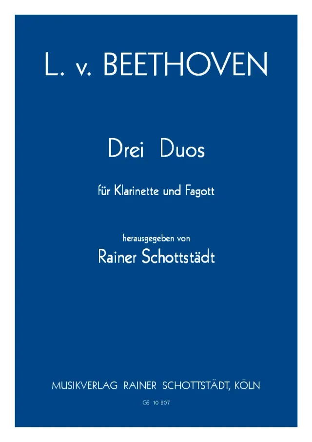 Musikverlag Rainer Schottstädt Drei Duos für Klarinette und Fagott
