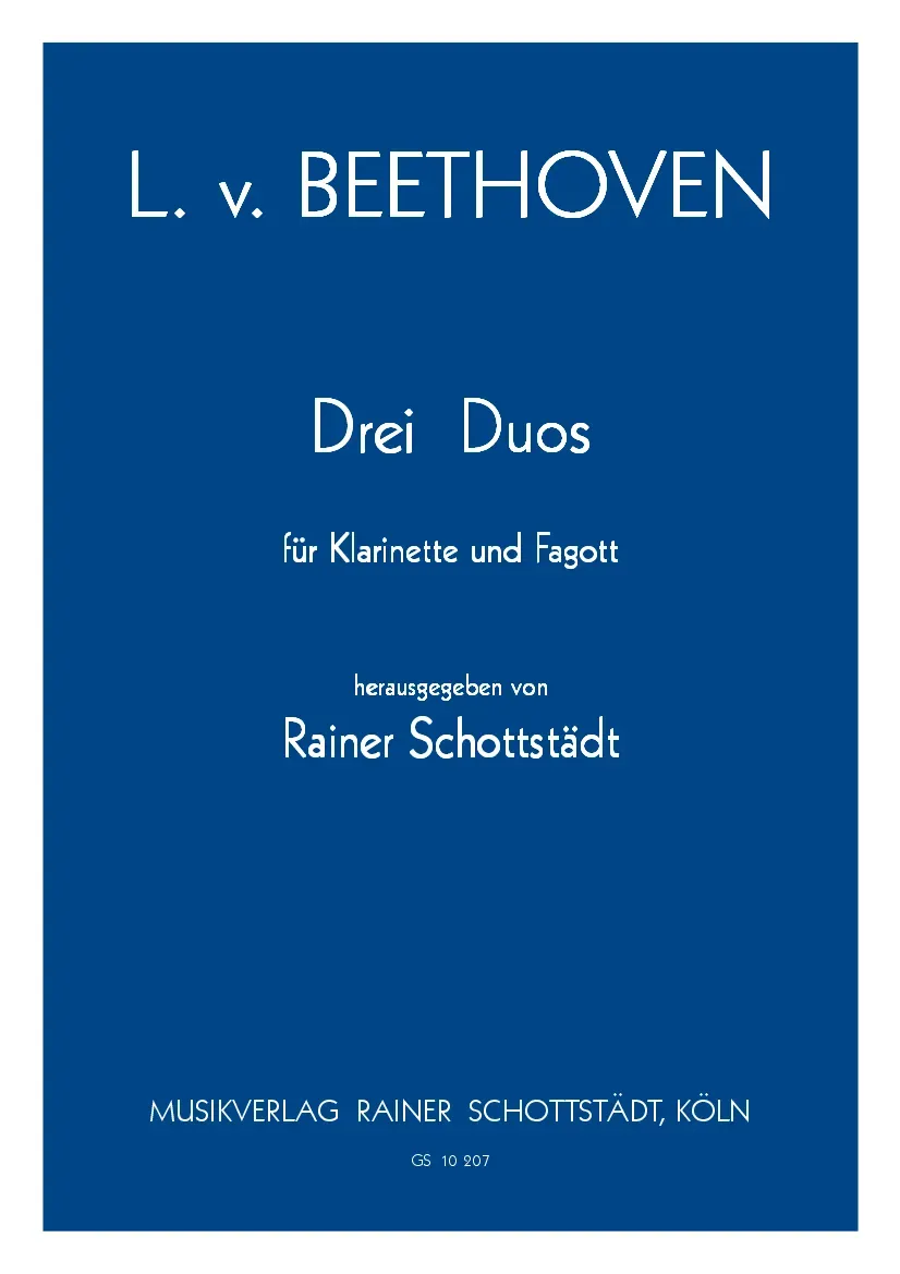 Musikverlag Rainer Schottstädt Drei Duos für Klarinette und Fagott