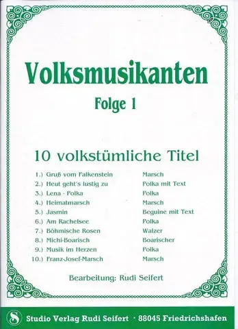 Studio-Verlag Rudi Seifert Volksmusikanten Folge 1 Noten kleine Besetzung