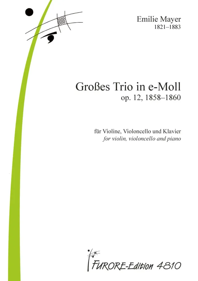 Furore Edition Großes Trio in e-Moll op. 12 Klaviertrio Reprint